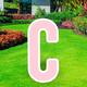 Blush Pink Letter (C) Corrugated Plastic Yard Sign, 30in